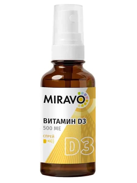 Витамин D3 MIRAVO спрей, 500 МЕ, 30 мл