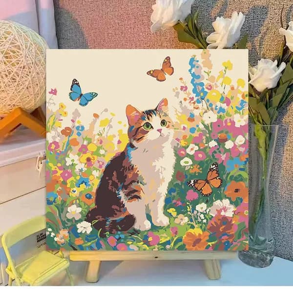 Картина по номерам, 20x20 CM, животные, пейзаж, подарок