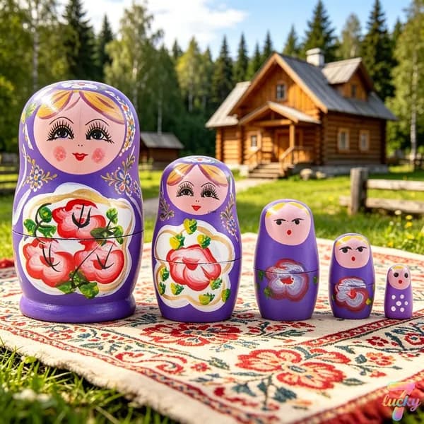 Матрешка из дерева 5 уровней, ручная роспись, народный стиль, игрушка для детей, сувенир