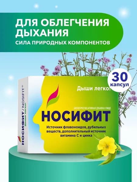 Растительный комплекс при насморке Носифит капсулы 30 шт