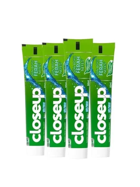 Зубная паста Closeup Menthol Fresh для ухода за полостью рта, эффективная, 50 мл, 4 шт.