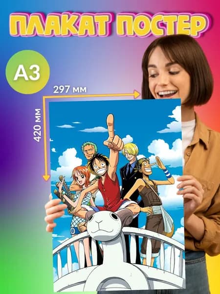 Плакат Постер Ван Пис One Piece Аниме