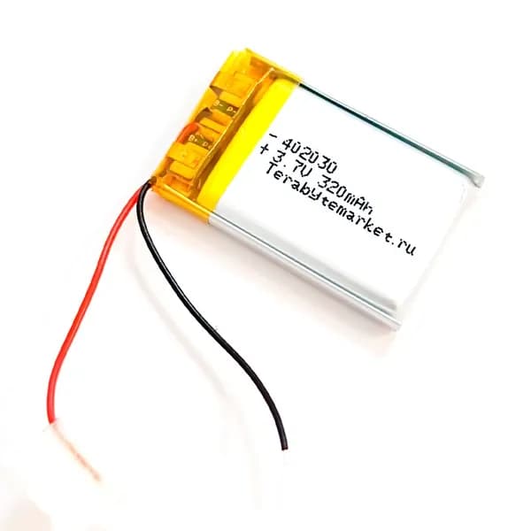 Playme TAU аккумулятор 320mAh 3.7v 2 провода (батарея на видеорегистратор совместимая универсальная)