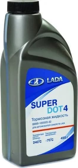 Жидкость тормозная DOT-4 LADA 88888100000582 в фирменной упаковке 455г