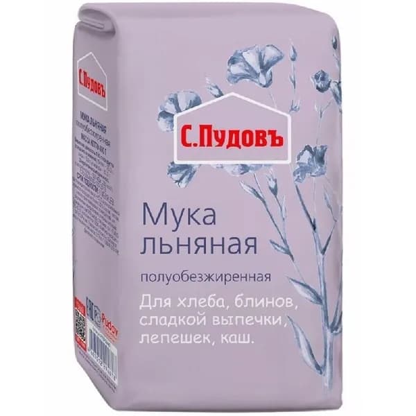 Мука С.Пудовъ льняная бум/пак 400г