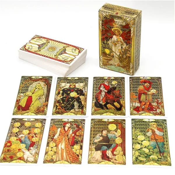 Таро-колода Golden Art Nouveau, 78 карт, мелованная бумага