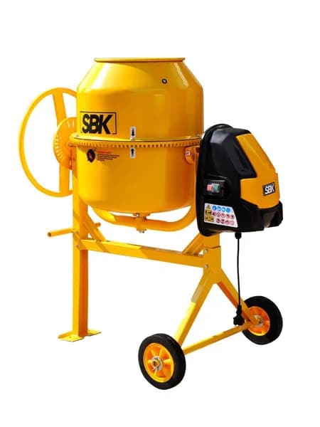 Бетономешалка строительная SBK SX-130, 130 литров барабан, электрическая 220в, бетоносмеситель 130 л