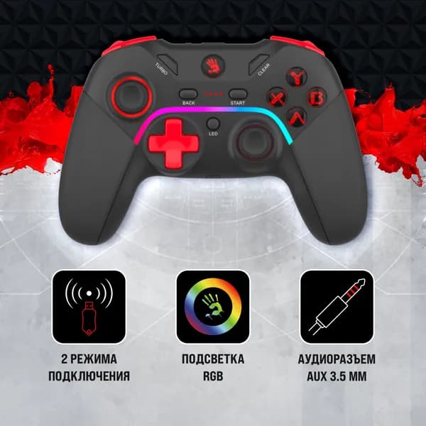 Геймпад A4Tech Bloody GPW70 Sports черный USB Беспроводной виброотдача обратная связь (GPW70 SPORTS)