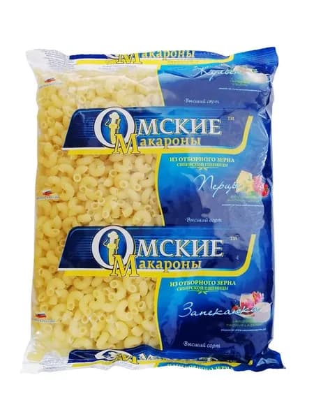 Омские макароны Рожки-дружки гладкие, 800 гр