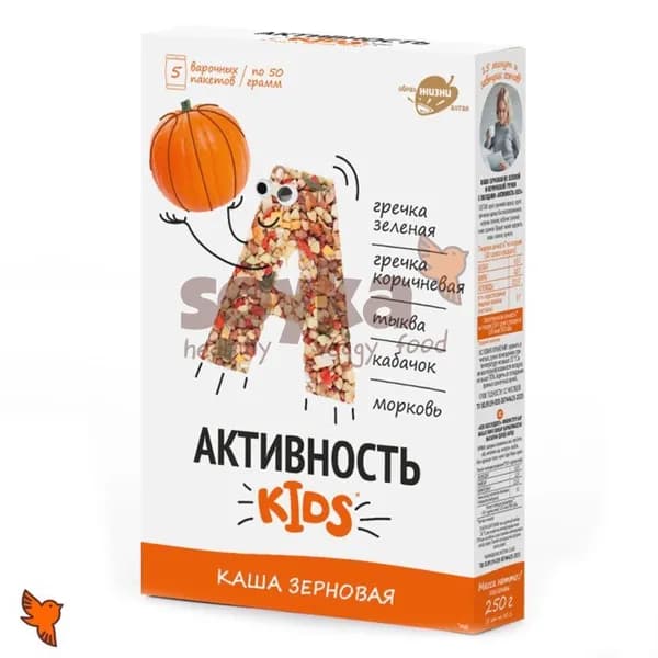 Каша зерновая Активность kids кабачок, морковь и тыква Образ жизни, 250г