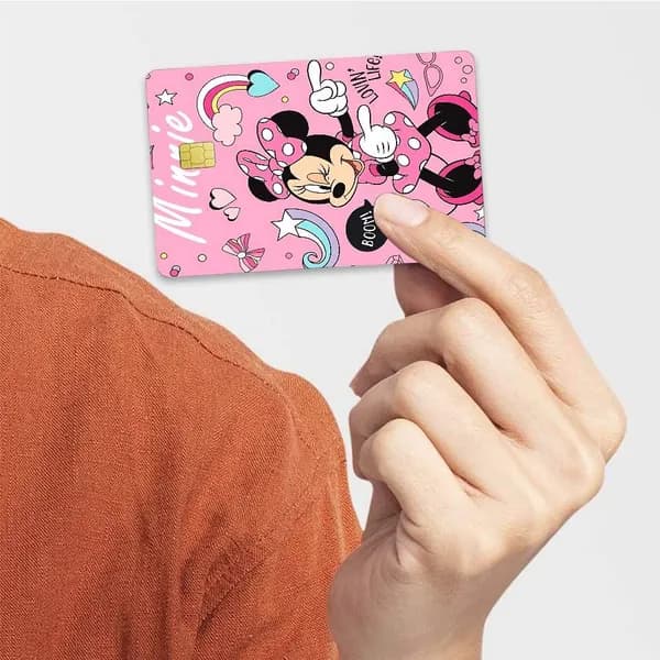 Минни Маус Minnie Mouse Наклейка для банковской карты