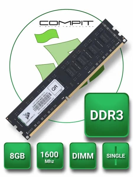 Compit Оперативная память DDR3, 1600 МГц, 1 x 8 ГБ (CMPTDDR38GBD160015)