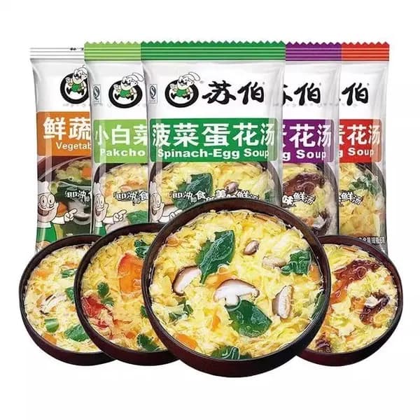 Быстрорастворимые супы из органических овощей деревенский вкус Китая порция 6 г