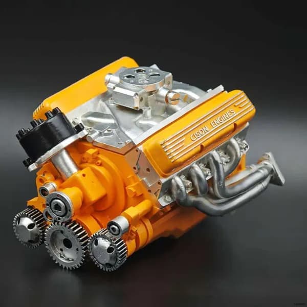 Бензиновый двигатель OHV V8 (1/6 масштаб) 44 см - Детальный конструктор для моделизма