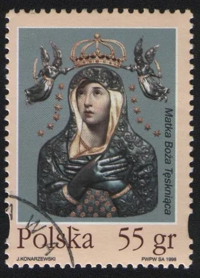 Польша 1998 Марианские святилища, марка Коронация Богоматери Тоски (XVII век) (с гашением)