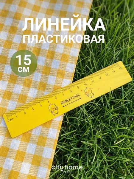 Линейка пластиковая 15 см для школы