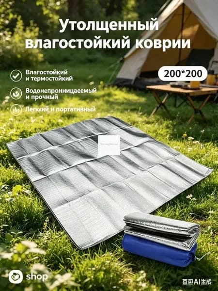 Коврик туристический, в палатку, 200*200