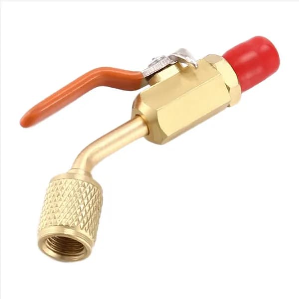 Латунный запорный клапан для заправочных шлангов кондиционера HVAC 1/4 дюйма хладагент кондиционера