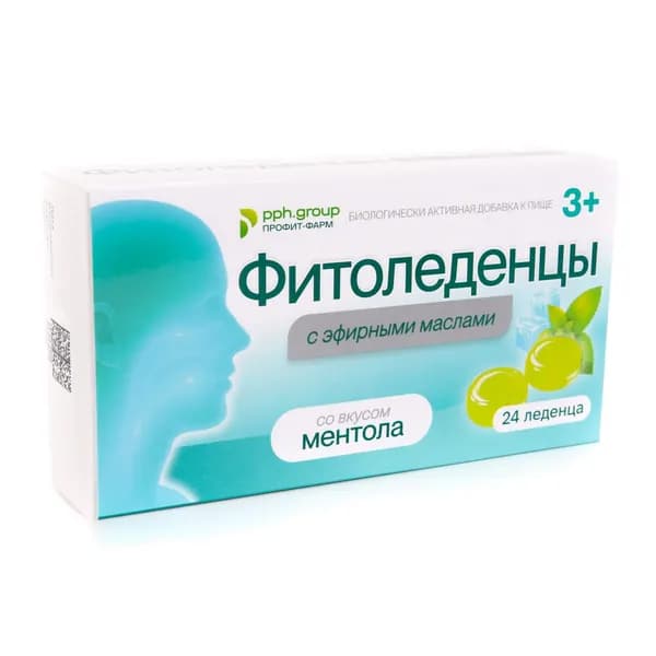 Фитоледенцы с эфирными маслами вкус ментола с 3 лет 3250мг 24шт