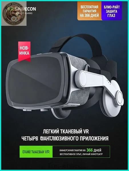 Видео-очки/шлем виртуальной реальности 3D VR с широким углом обзора 100-110 , совместимость с Android и iOS
