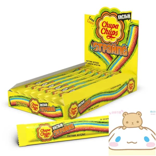 Эксклюзивный мармелад Chupa Chups Страйпс, 12 штук по 10,5 г