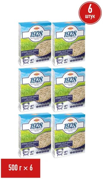 Овес Myllyn Paras Steel Cut Oats резаный 500 г, набор: 6 штук