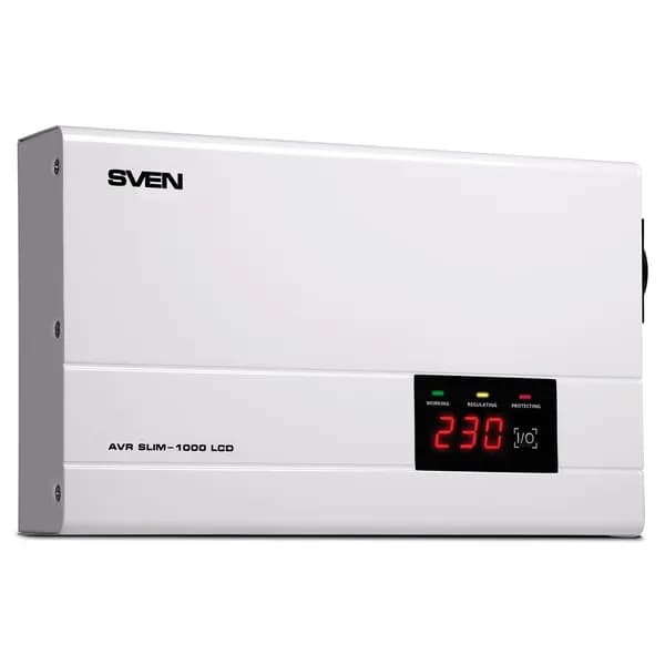 Стабилизатор напряжения SVEN AVR SLIM-1000 LCD