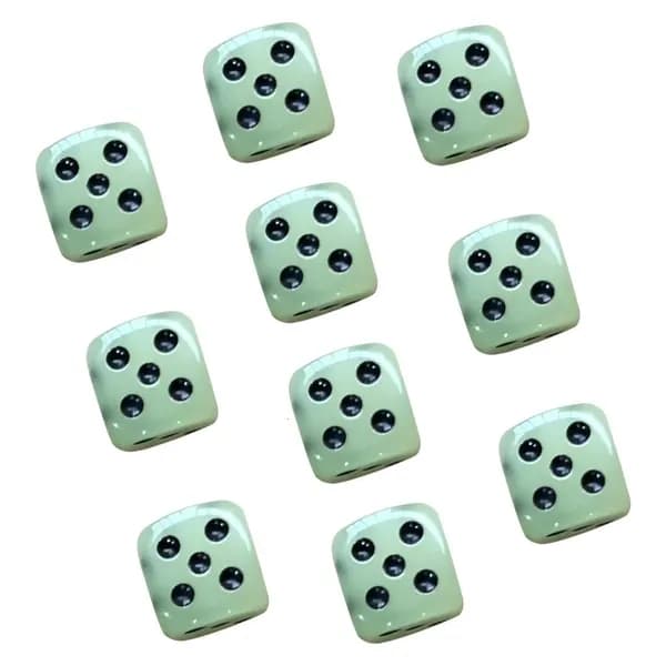 Акриловые шестигранные кубики для настольных игр (10 шт.)