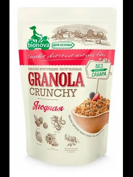 Мюсли запеченные Crunchy Ягодные, 60 г