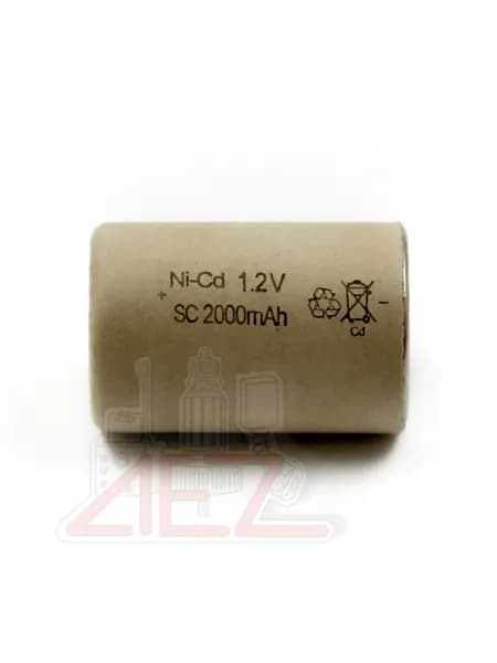Элемент питания Ni-Cd 1,2В, 2,0Ач, L-33мм, d-22мм для ремонта АКБ