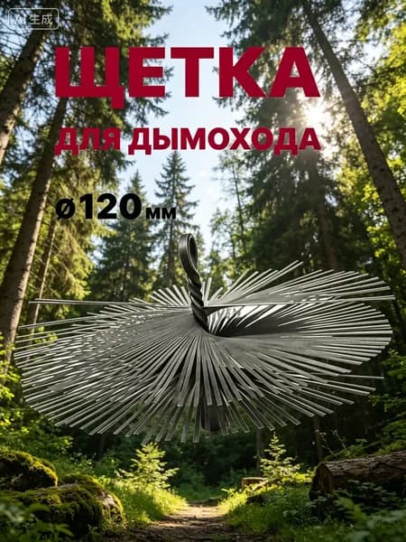 Щетка-ерш для дымохода, прочная, 1 шт, для камина