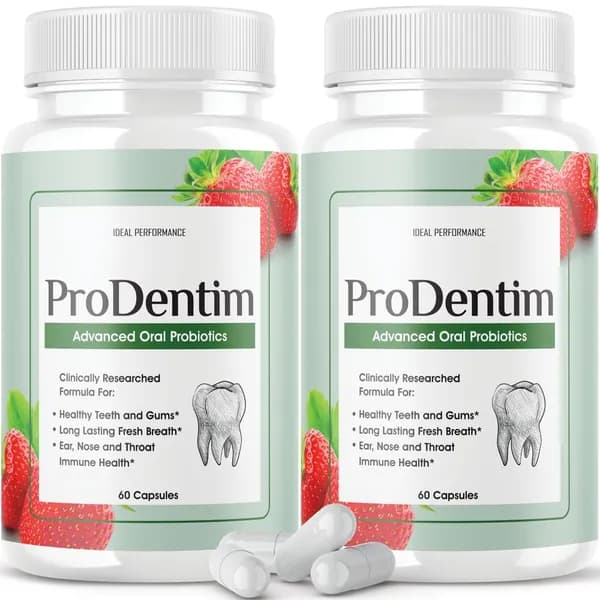 Упаковка из 2 капсул Prodentim для здоровья десен и зубов. Prodentim Dental Formula, 60 капсул.