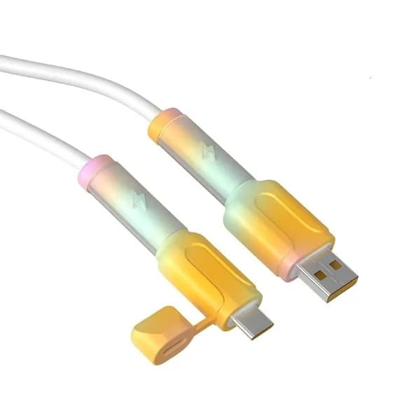 Эластичные защитные накладки для USB-кабеля, Розовый зеленый желтый - Мобильная версия