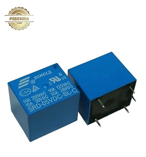 Электромеханическое реле SRD-05VDC-SL-C, 10А