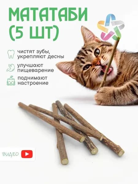 Жевательные палочки МАТАТАБИ для чистки зубов, 5 шт