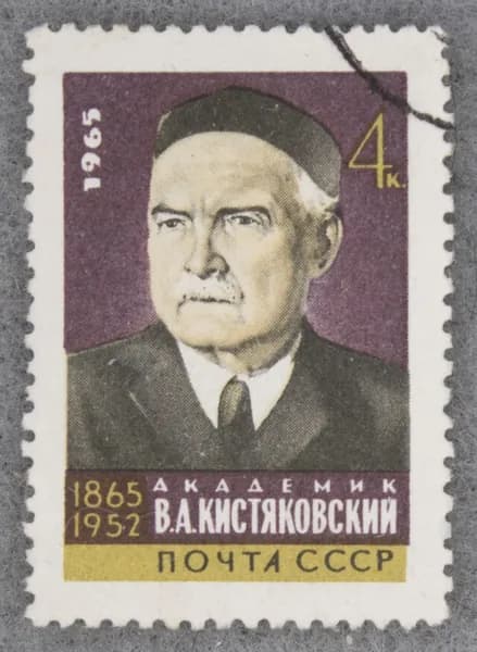 Почтовая марка "100 лет со дня рождения В. А. Кистяковского (1865-1952)". Номинал 4 коп. СССР. 1965 год. (Загорский 3212)