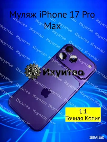 Макет iPhone 17 Pro Max Тёмно-синий