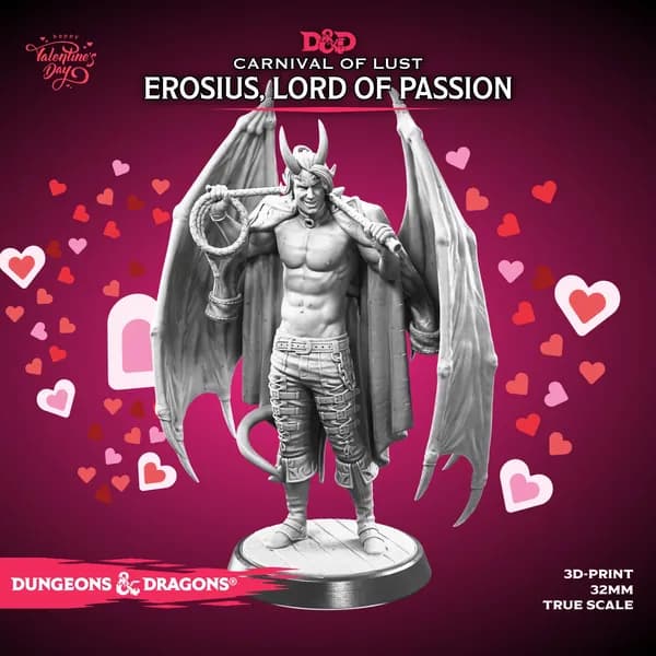 Миниатюра Тифлинг Суккуб Демон Владыка Страсти ДнД, DnD, Dungeon & Dragons. Товар уцененный