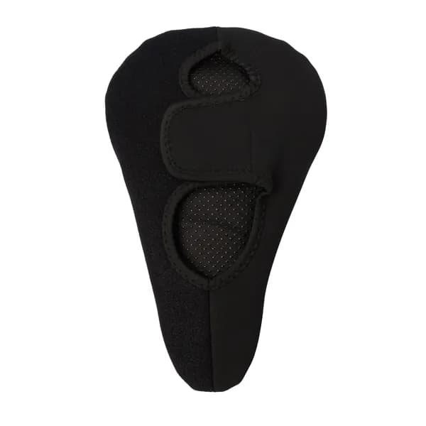 Чехол на велосипедное седло 28х18х3 см. COMIRON ARBUTUS. Материал: Silicone-Sponge-PU leather. С липучками. Черный /уп 50/