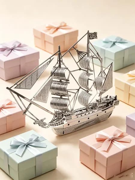 3D Металлическая головоломка Взрослые DIY игрушки /Пиратский корабль