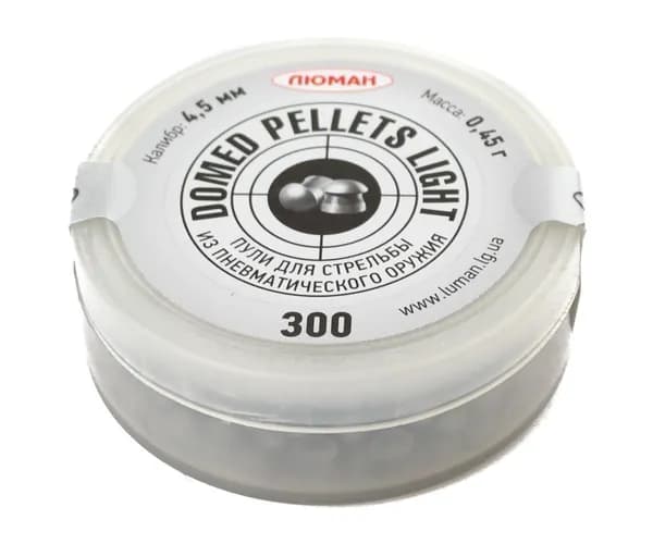 Пули "Люман" Domed pellets Light 4,5 мм, 0,45 г (300 штук)