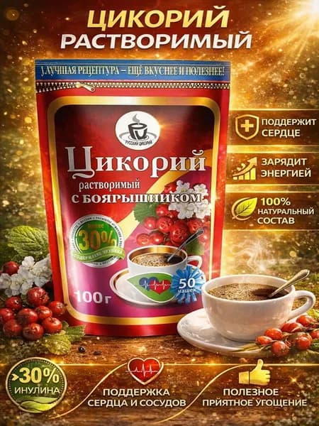 Цикорий с боярышником натуральный 100гр Русский цикорий