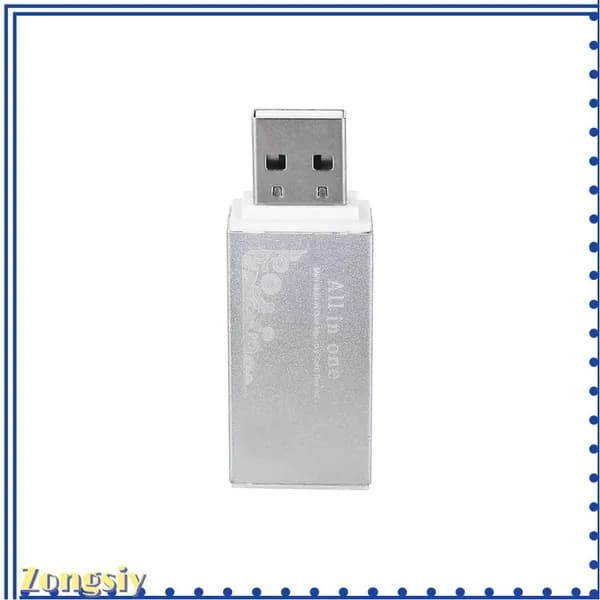 Устройство чтения карт памяти USB 2.0 серебристого цвета