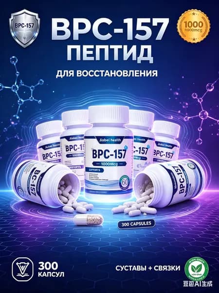 BPC-157 Пептид для восстановления суставов и связок капсулы ускоренная регенерация ЖКТ защита печени спорт ,5 бутылки, 300 штук