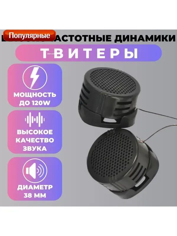 Колонки автомобильные, 3.5 см (1.5 дюйм.)