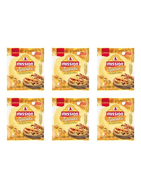 Mission Лепешки пшеничные Со вкусом сыра, 20 см, 4 шт, 166 г, 6 уп