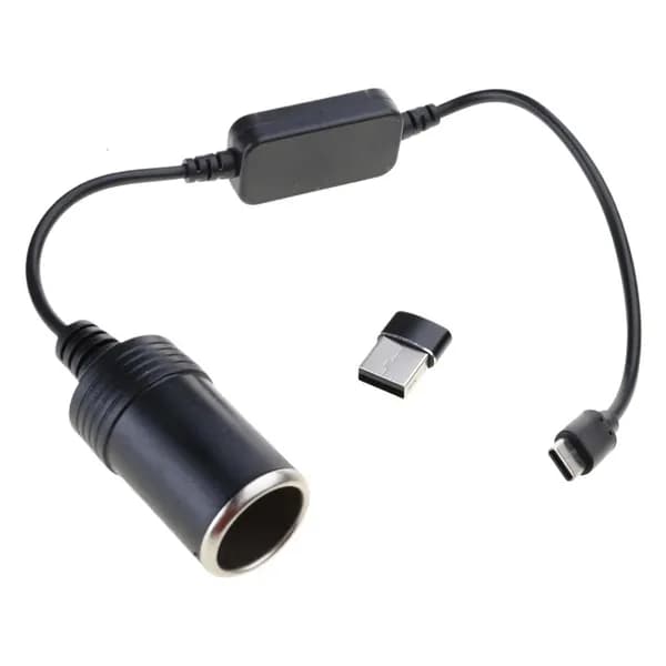 Переходник USB Type-C для прикуривателя, 30cm