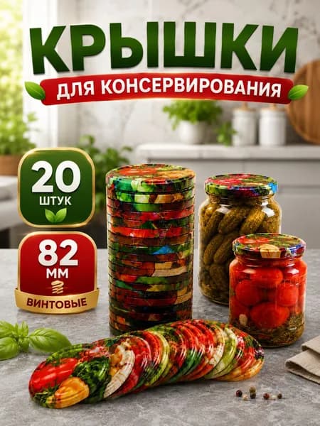 Крышка для консервирования винтовая 20 шт 82 мм ТО-82