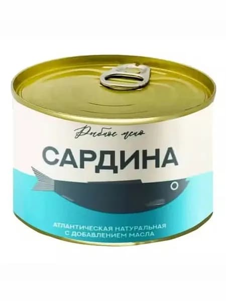 Сардина Рыбное меню Атлантическая натуральная кусочки в масле 250 г