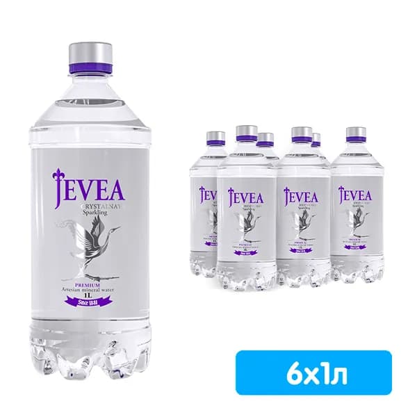 Вода JEVEA Premium газированная /пэт/ 1л*6